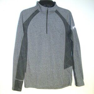 Under Armour Shirt 1/4 Zip Pullover Mens Small Gray Fitted Heat Gear Threadborn